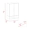 Tuhome Rosie Armoire, Two Open Shelves, Double Door, Five Shelves, Hanging Rod, Light Oak/White CDB7136 - alternate 4